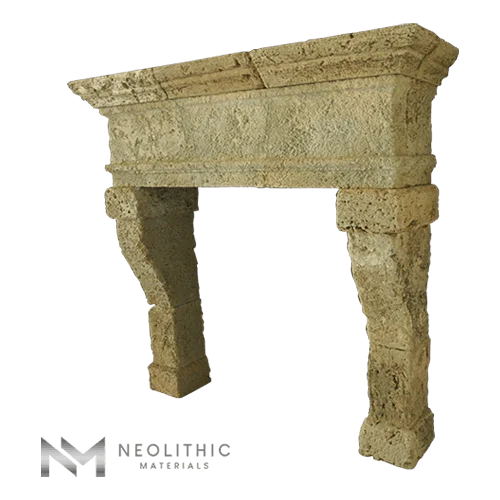 Reclaimed Limestone Mantel - Image 3